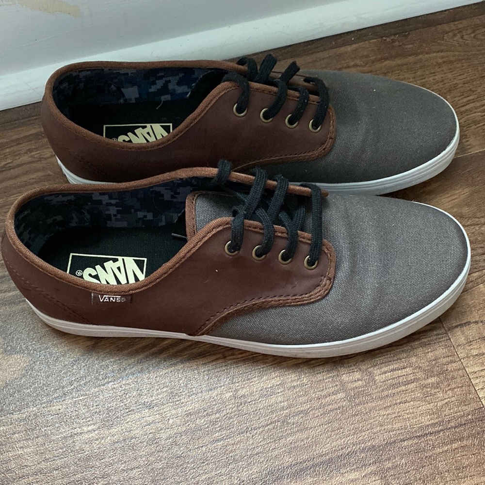 Canvas and leather Vans NWOT!